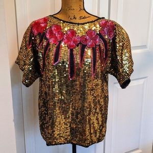 Vintage sequin top NWT